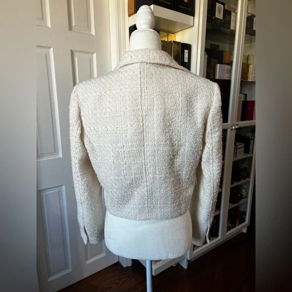 Zara Womens White Bone Gold Buttons Cardigan Sweater Size M - Picture 4 of 12